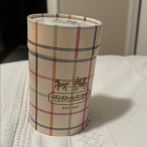 Coach Leatherware Plaid Candle with box